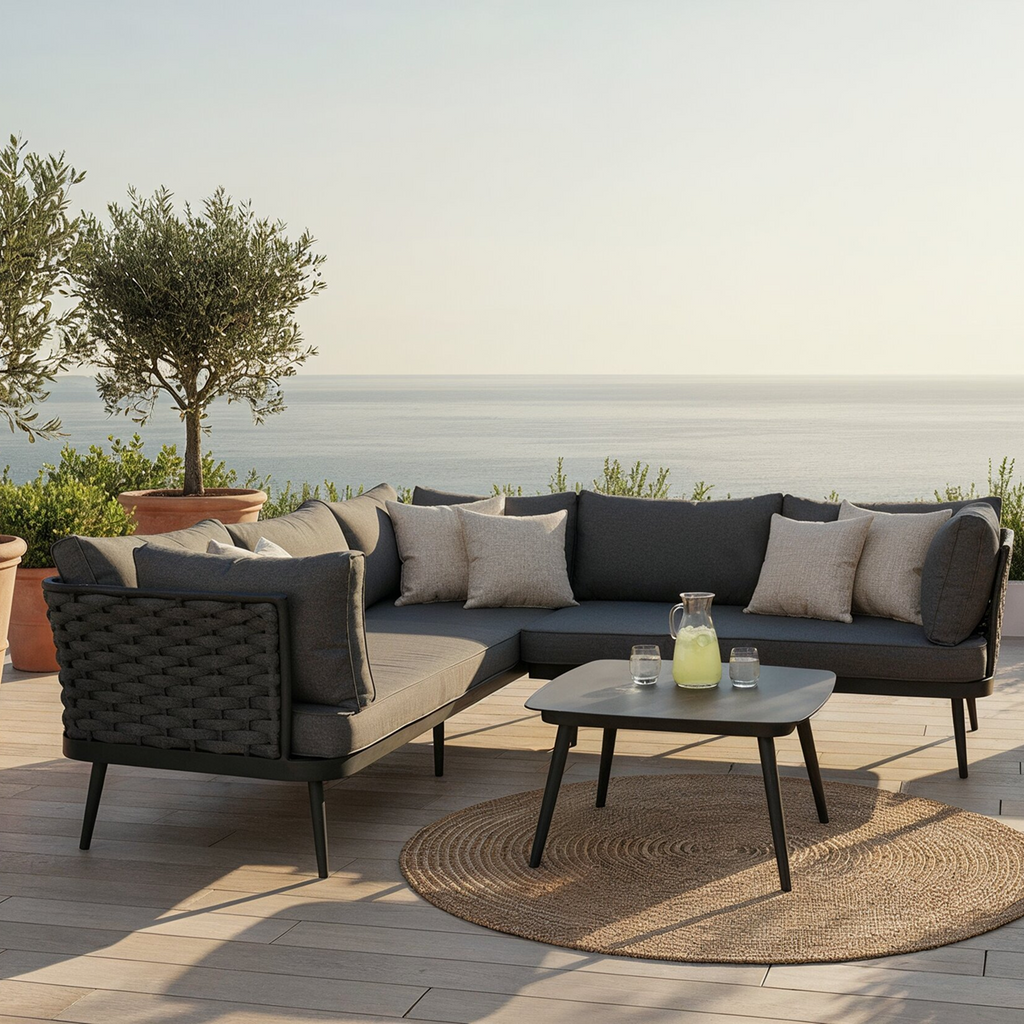 NAROŻNIK OGRODOWY ZE STOLIKIEM PIROS